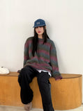 [UNISEX Wool 20] Tums Gradation Stripe Mohair Knit