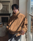 Seidon Suede High-Neck Rider Jacket