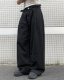 Tion Buckle Pintuck Wide Pants