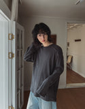 Solin cut ribbed long sleeve tee
