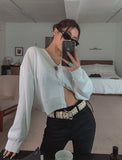 [U-BASIC] Basic Balloon Cropped Cardigan