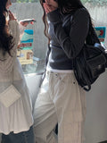 Beto Pocket Cargo Wide Cotton Pants