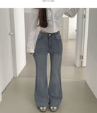 -3kg Span Semi-Bootcut Long Denim Pants