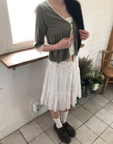 Hide Chiffon Tiered Midi Skirt