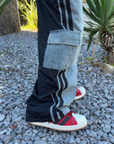 Beito mix track cargo pants