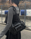 Densi Pocket Stitch Square Shoulder Bag