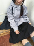 Brikin Cotton Midi Frill Skirt