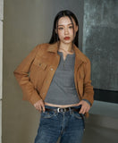 Vegan Suede Trucker Jacket