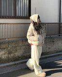[Mink Lining] Kise Pintuck Wide Brushed Long Pants
