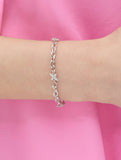 Nova Silver (W) Pave Link Station Bracelet