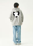 [UNISEX]Bear Heart Back Printing Hood Zip-Up