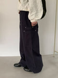 Hibamp Wide Cargo Banding Pants