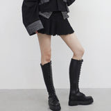 Bimo Damage Pleated Skirt