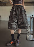 Military Snap Wide Bermuda Pants