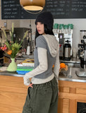 Or Stripe Layered SET - Short Sleeve, Hood