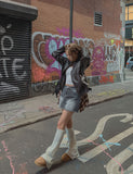 Ant Row Washing Denim Mini Skirt