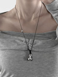 Freshwater pearl net long necklace