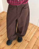 Le Jie Pocket Balloon Fit Cotton Long Pants