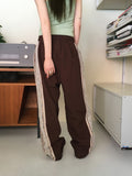Fairlane Nylon Lace Color Matching Two-Way Long Wide Jogger Pants