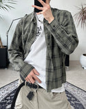 Kaan Cutting Check Shirt