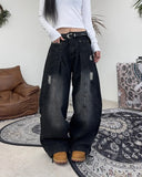Eldi Fold Damage Denim Pants