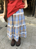 Natini Lace Check Midi Skirt