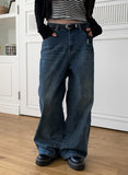 Nick Washing Straight Wide Denim Pants
