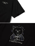 Coffe Bear Embroidery Short Sleeve Tee