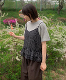 Manguetto Dot Bustier Sleeveless Blouse