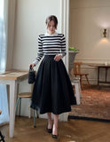 Siez Color Matching Button Collar Knit