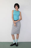 STRIPE STRING MIDI SKIRT