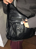 Leather Pocket TwoWay Backpack Shoulder Bag