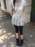 Deed Frill Shirring Hood Mini One Piece T-Shirt