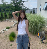Distressed Ripped Jeans Straight Wide Denim