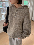 [unisex] Kiroi Bokashi Over Hood Knit
