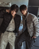 Pair Biker Duck Down Padded Jacket