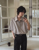 Vibe pin tuck short sleeve jacket