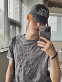 Even Wrinkle Layered Short Sleeve T-shirt
