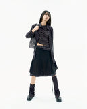 Layered Strap Flare Skirt