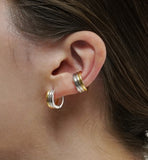 Noailles Silver (C) Triple Round Earrings