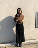 Rubin Corduroy Brushed Long Skirt