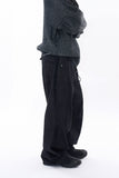 Bont snap pocket loose denim pants