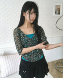 Bianca Flower Three Quarter T-shirt