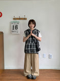 Shumed Nylon Banding Wide Pants