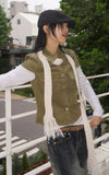 UNBALANCE SLIT SHIRRING T