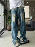 Real point brush denim