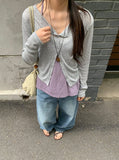 Garange Foldover Low Washing Wide Denim Pants