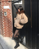 Coron Duffle Balloon Over Fur Hood Zip-up Padding