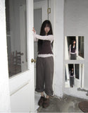 Mekun Roll-up Wide Cotton Pants
