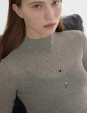 [Premium Plating] Volume Square AB(W) H BAR Necklace L